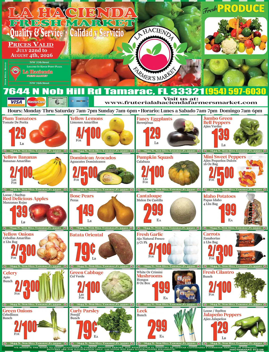 HACIENDA FRESH Tamarac IHD 07212026